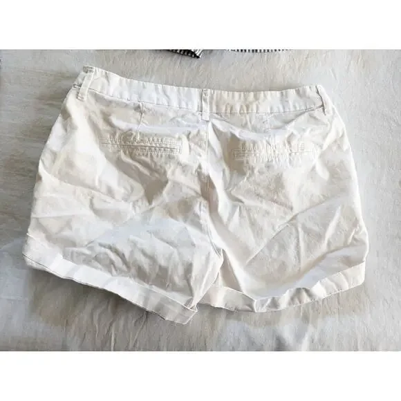 Old Navy Shorts Size 6 Lot Of 3 Bundle White Black Gingham Gray Stripes - Picture 10 of 14